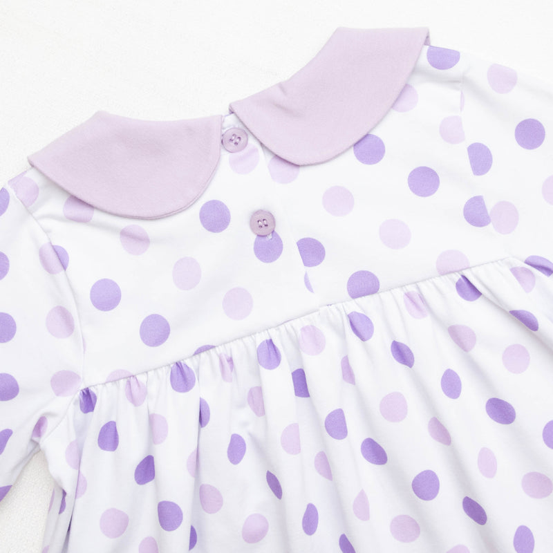 purple dress with polka dots Rhythm Polka Dot Dress Kiwis Boutique Inc