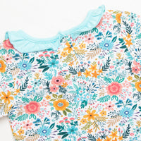 Rylie Romper, Aqua Floral