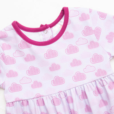 Monroe Romper, Pink Clouds