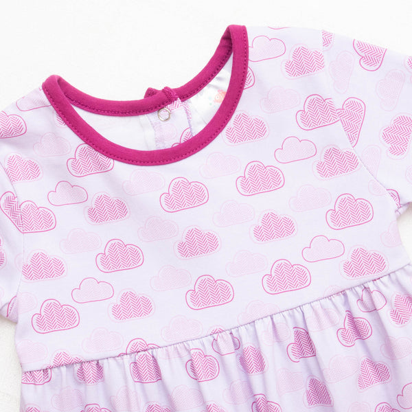 Monroe Romper, Pink Clouds