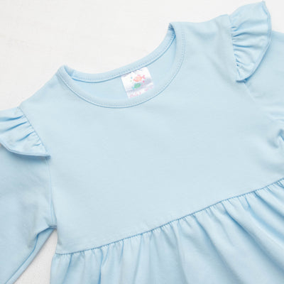 Tara Floral Tunic Set, Light Blue