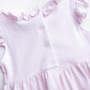 Aurora Angel Sleeve Pima Dress, Pink Stripe