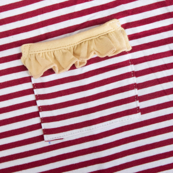 Garnet and Gold Dress, Garnet Stripe
