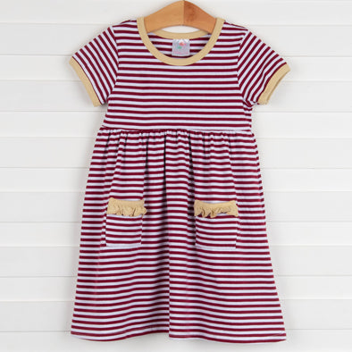 Garnet and Gold Dress, Garnet Stripe