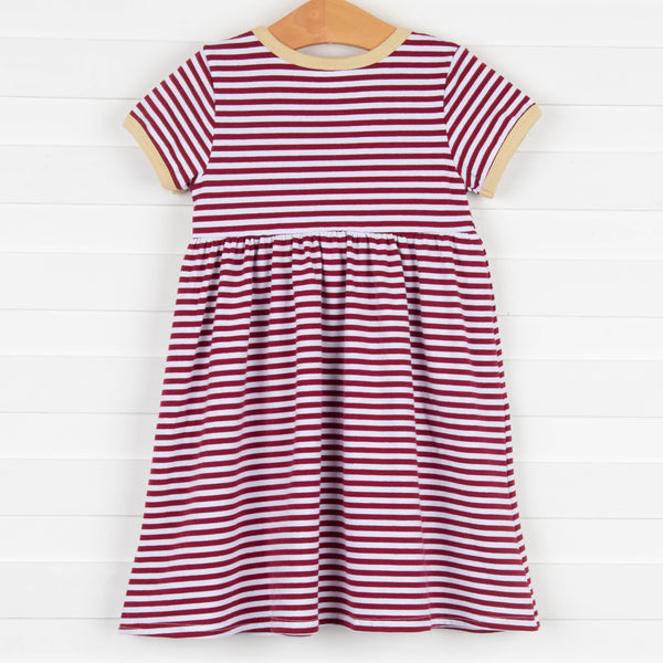 Garnet and Gold Dress, Garnet Stripe