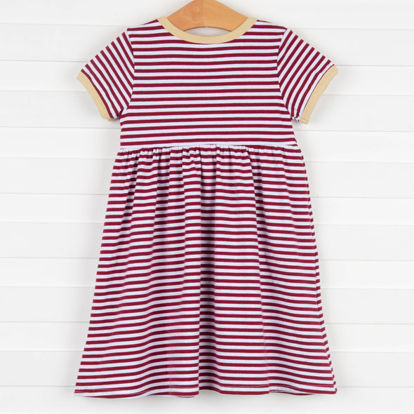 Garnet and Gold Dress, Garnet Stripe