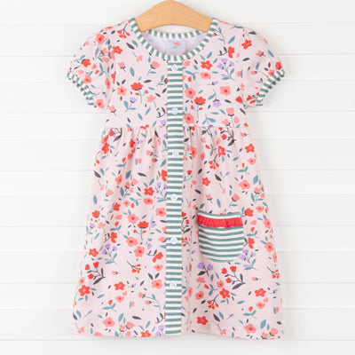Flowers For Everyone Dress, Red