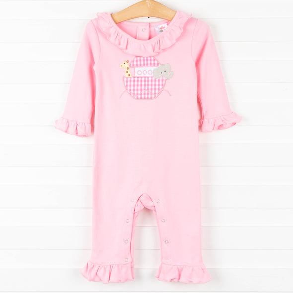 Into the Ark Long Romper, Pink