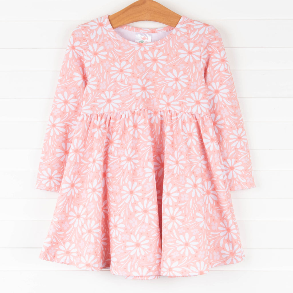 Faye Dress, Peach Floral – Stitchy Fish