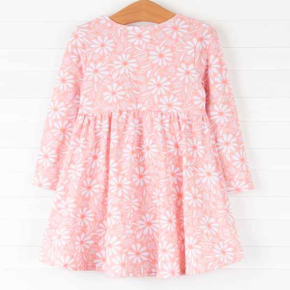 Faye Dress, Peach Floral