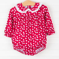 Rosy Red Dots Bubble, Red