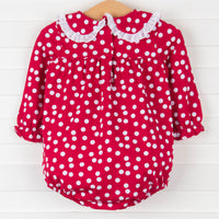 Rosy Red Dots Bubble, Red