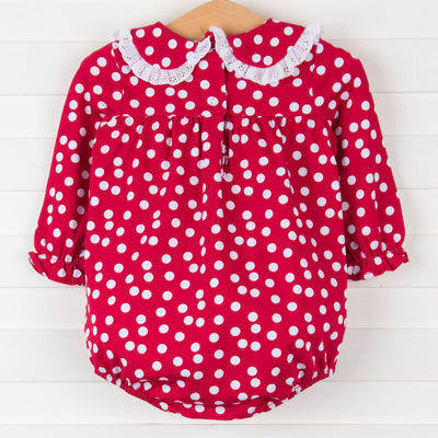 Rosy Red Dots Bubble, Red