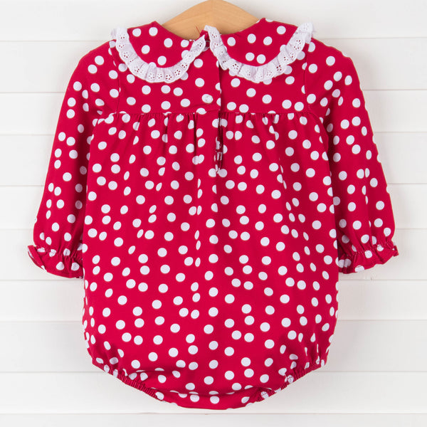 Rosy Red Dots Bubble, Red