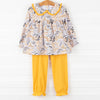 Hello Yellow Bloomer Pant Set, Yellow