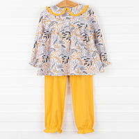 Hello Yellow Bloomer Pant Set, Yellow