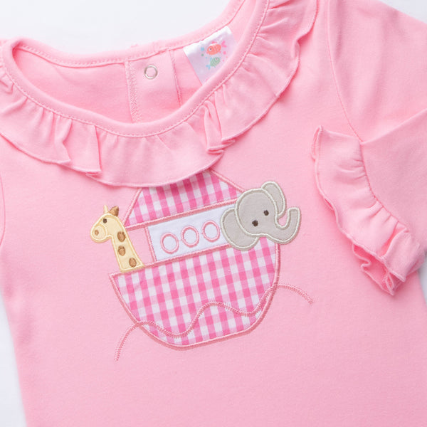 Into the Ark Long Romper, Pink