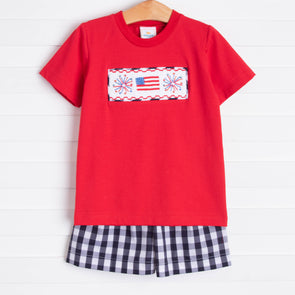 Free to Sparkle Short Set, Red