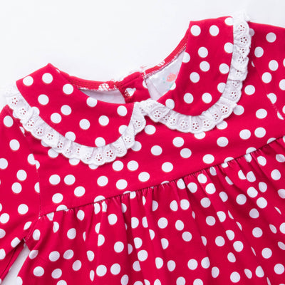 Rosy Red Dots Bubble, Red