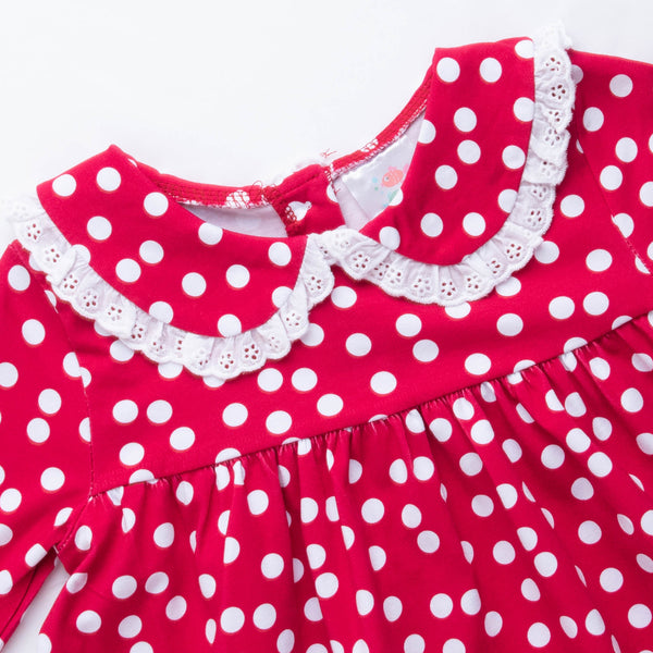 Rosy Red Dots Bubble, Red