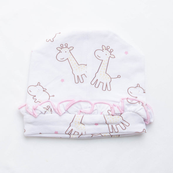 Tall Or Small Ruffle Hat, White