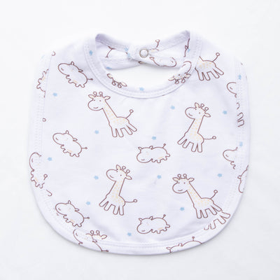 Tall Or Small Boy Bib, White