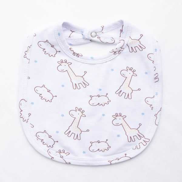 Tall Or Small Boy Bib, White