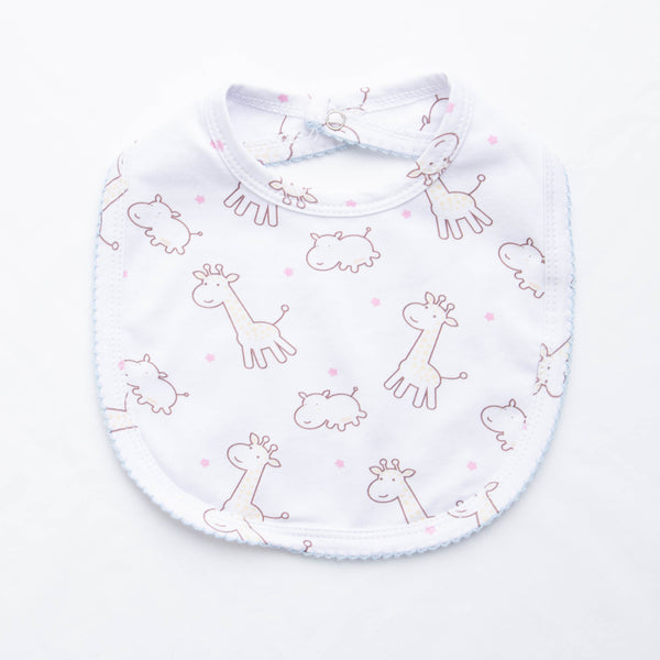 Tall Or Small Girl Bib, White