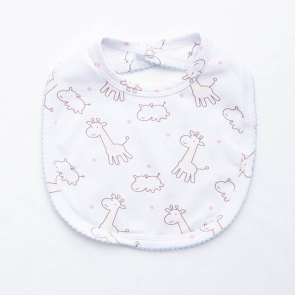 Tall Or Small Girl Bib, White