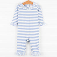 Rylie Romper, Periwinkle Stripe