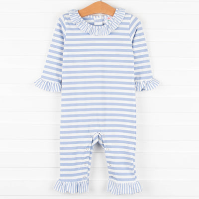 Rylie Romper, Periwinkle Stripe