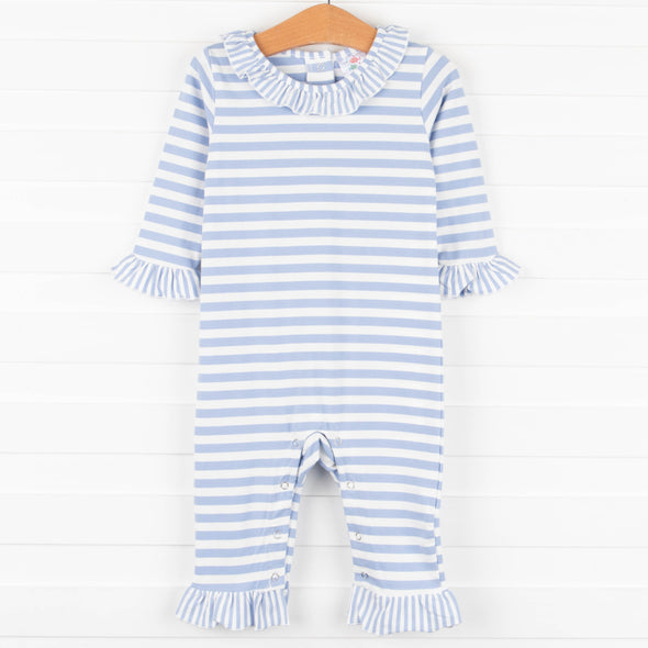 Rylie Romper, Periwinkle Stripe