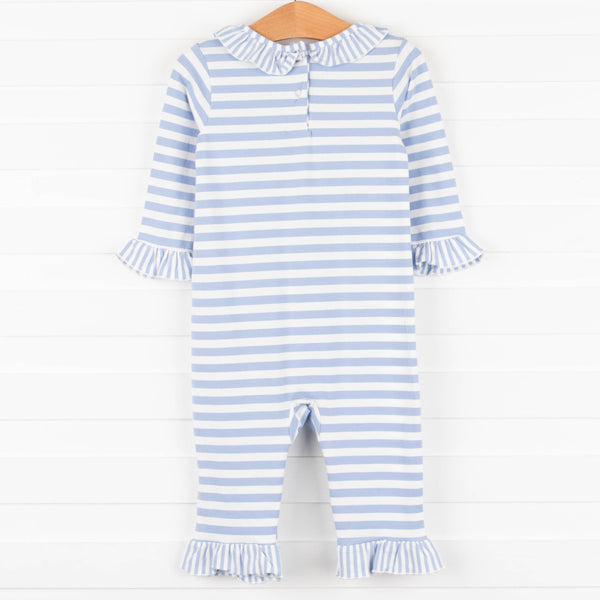 Rylie Romper, Periwinkle Stripe