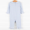 Rylie Romper, Periwinkle Stripe