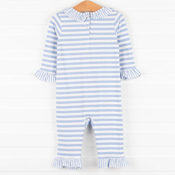 Rylie Romper, Periwinkle Stripe