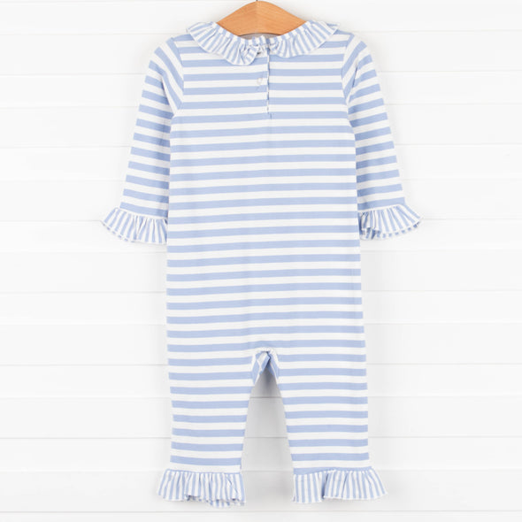 Rylie Romper, Periwinkle Stripe