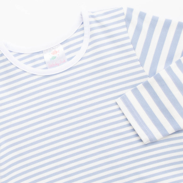 Claire Dress, Periwinkle Stripe
