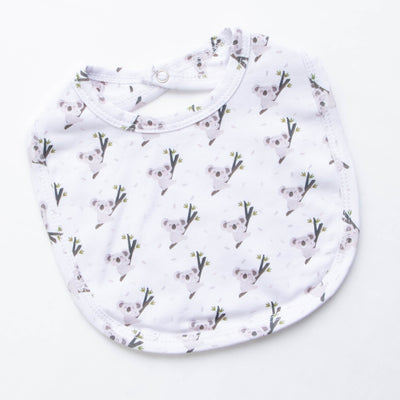Koala Cuddles Bib, White