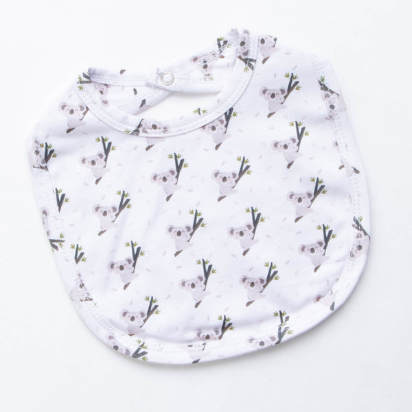Koala Cuddles Bib, White