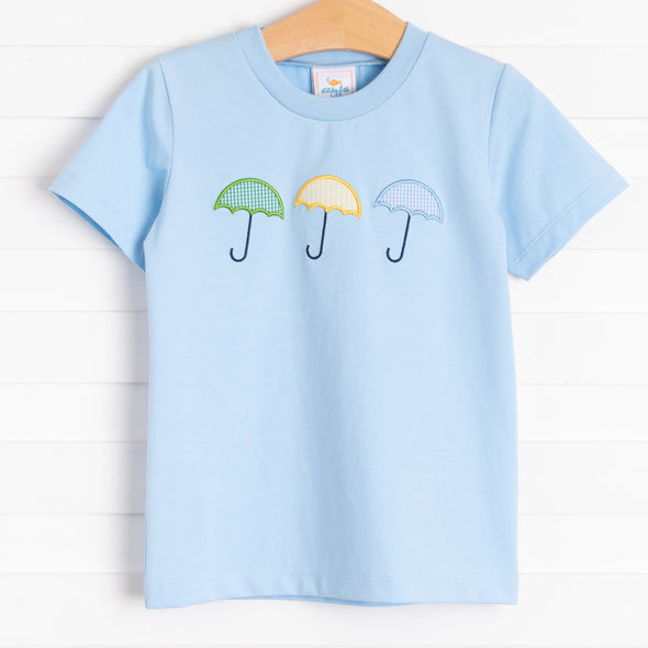April Showers Applique Shirt, Blue