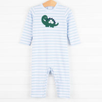 Dominic the Dino Romper, Light Blue