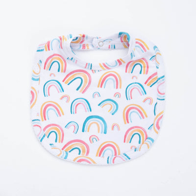 Restful Rainbows Bib, White