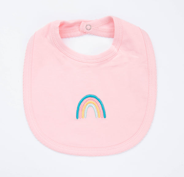 Restful Rainbows Bib, Pink