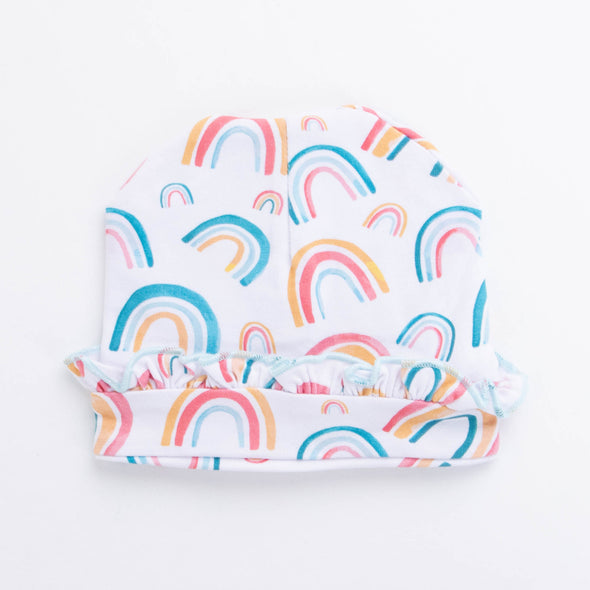 Restful Rainbows Hat, White