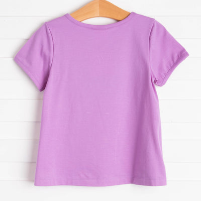 Tulip Trio Applique Shirt, Purple