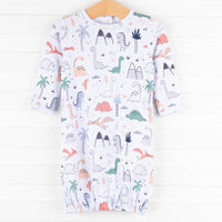 Dino Dreams Gown, White