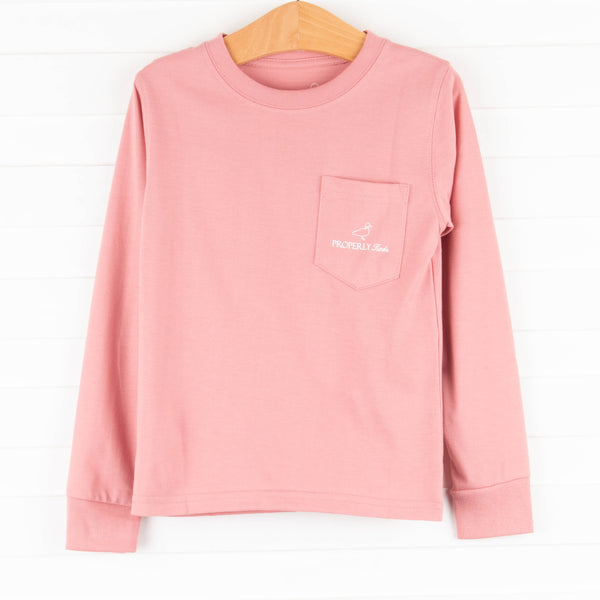 Properly Tied Compass Long Sleeve Shirt, Salmon