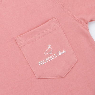 Properly Tied Compass Long Sleeve Shirt, Salmon