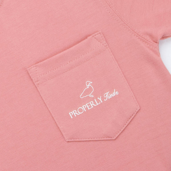 Properly Tied Compass Long Sleeve Shirt, Salmon