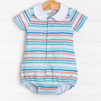 Teal Time Bubble, White Collar